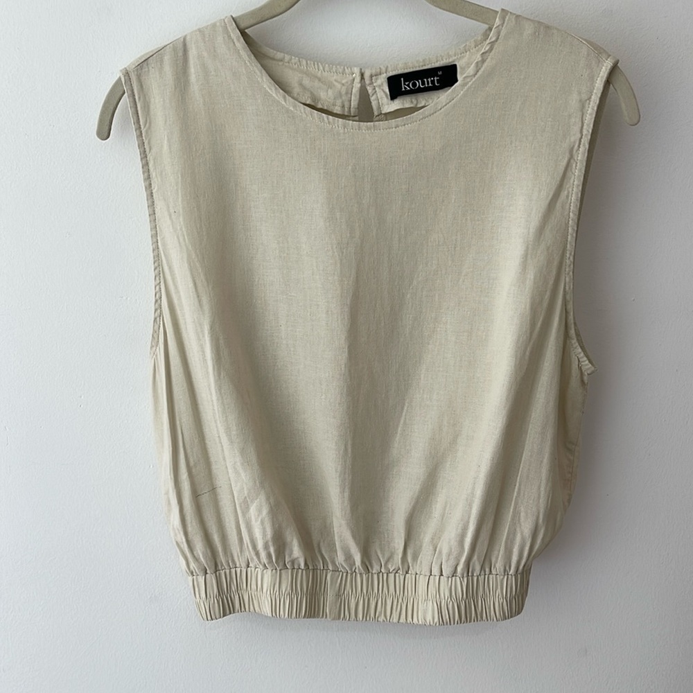 Kourt Linen Blend Top, size M